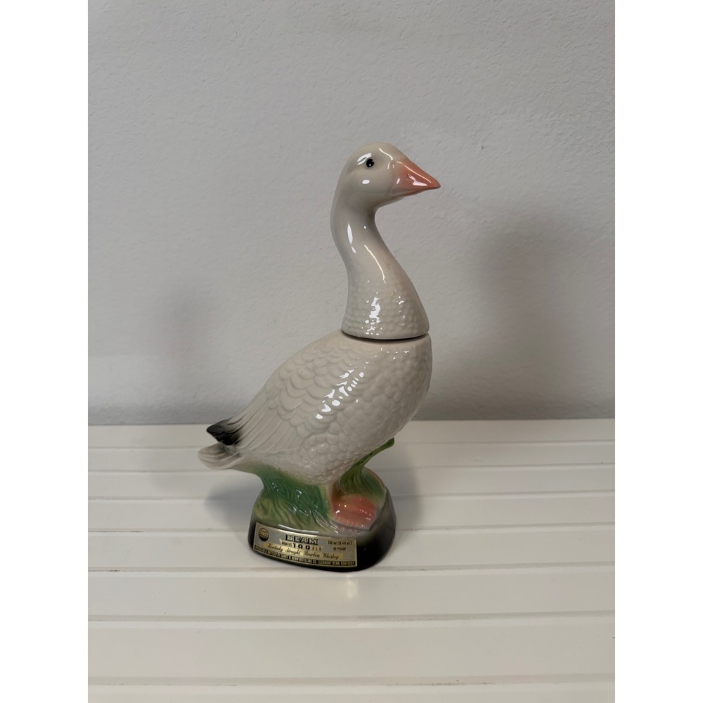 Vintage 1979 Jim Beam Goose Whiskey Decanter Regal China Kentucky Bourbon 11in